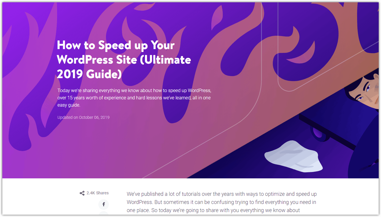 Kinsta's "Speed Up Your WordPress Site" Guide