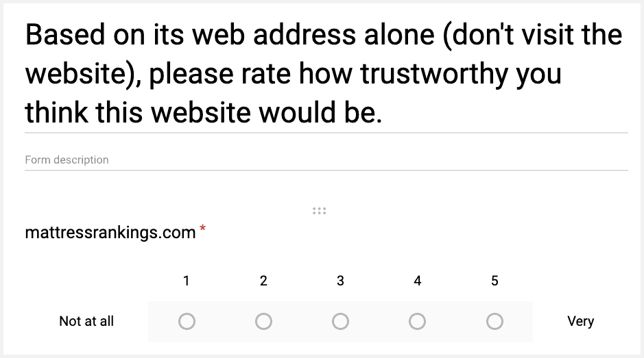 TLD survey trust question