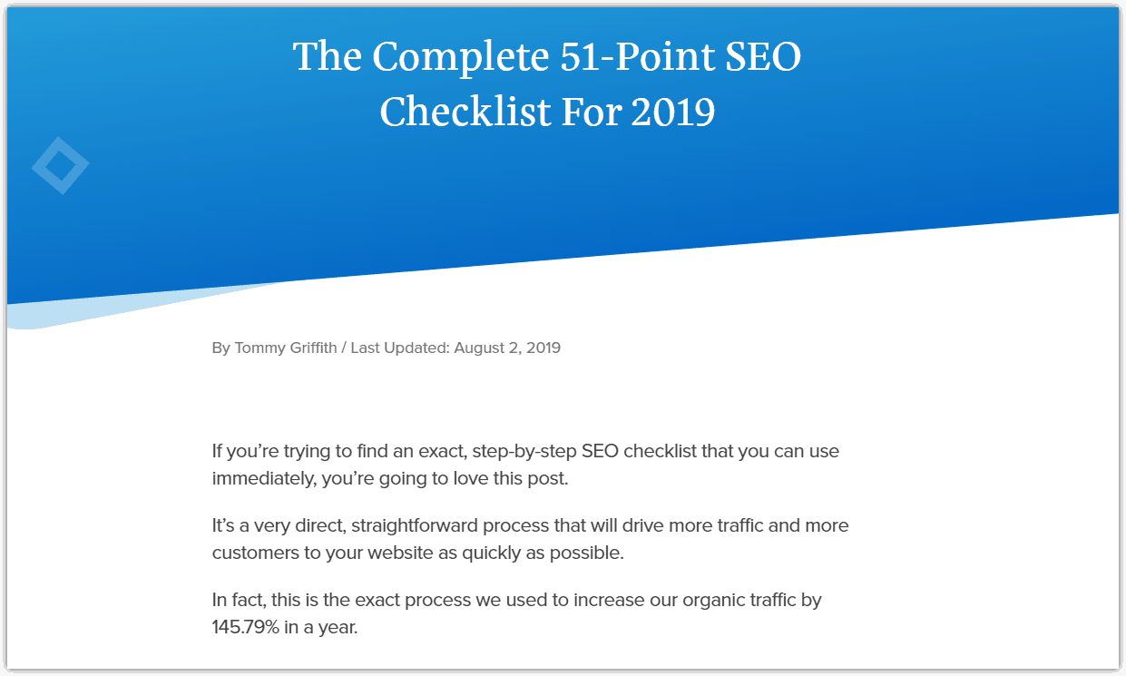ClickMinded SEO Checklist screenshot