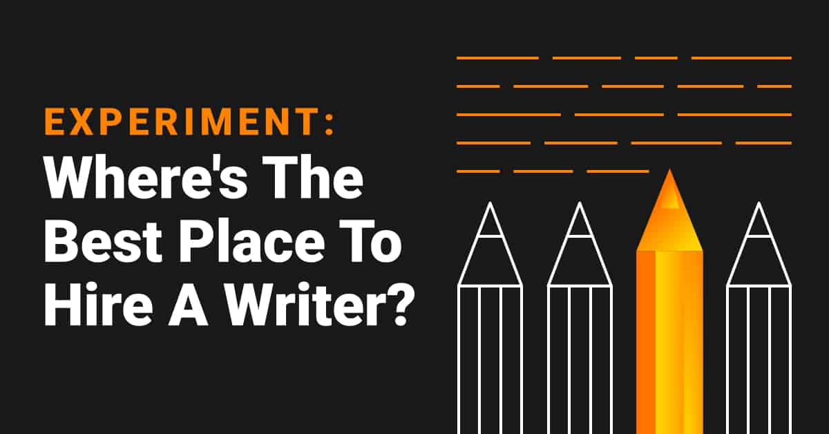 And for a step-by-step process for hiring writers, see the last section of this post. It includes a job post template for attracting top-notch talent,
