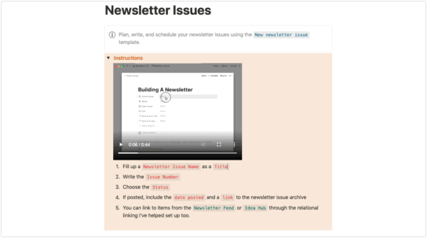 Newsletter OS - Newsletter Issues how-to video