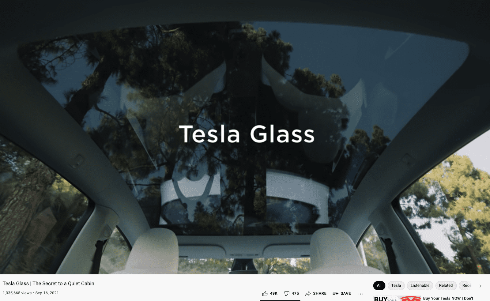 Tesla Glass content marketing video