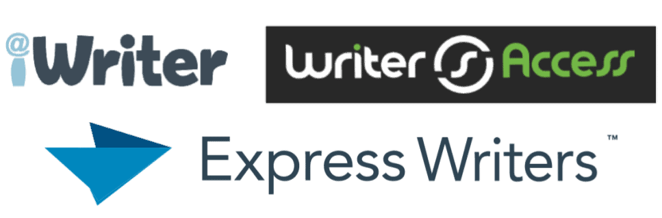 iWriter, WriterAccess, Express Writers logos